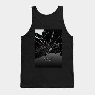 Galway Ireland City Map dark Tank Top